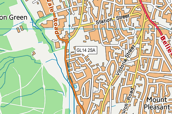 GL14 2SA map - OS VectorMap District (Ordnance Survey) GL14 2SA map - OS VectorMap District (Ordnance Survey)