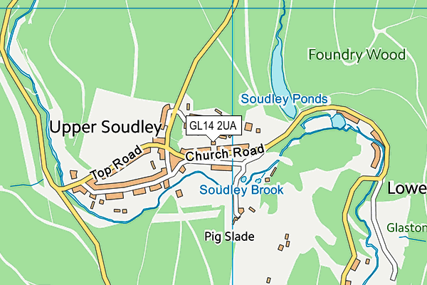 GL14 2UA map - OS VectorMap District (Ordnance Survey) GL14 2UA map - OS VectorMap District (Ordnance Survey)
