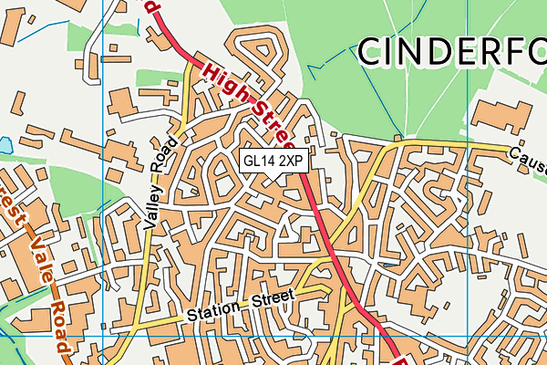 GL14 2XP map - OS VectorMap District (Ordnance Survey) GL14 2XP map - OS VectorMap District (Ordnance Survey)