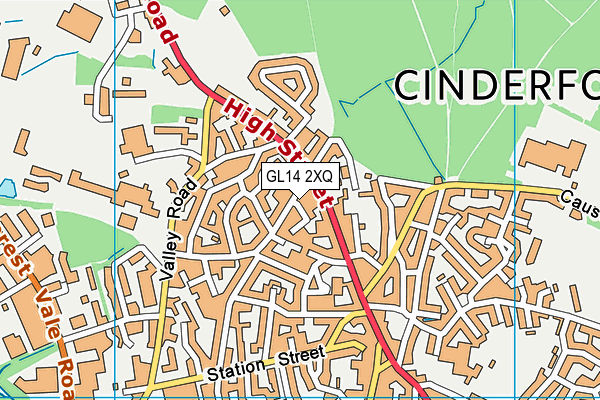 GL14 2XQ map - OS VectorMap District (Ordnance Survey) GL14 2XQ map - OS VectorMap District (Ordnance Survey)