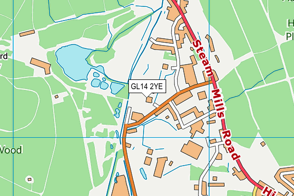 GL14 2YE map - OS VectorMap District (Ordnance Survey) GL14 2YE map - OS VectorMap District (Ordnance Survey)
