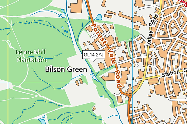 GL14 2YJ map - OS VectorMap District (Ordnance Survey) GL14 2YJ map - OS VectorMap District (Ordnance Survey)