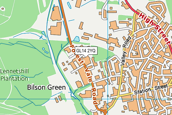 GL14 2YQ map - OS VectorMap District (Ordnance Survey) GL14 2YQ map - OS VectorMap District (Ordnance Survey)