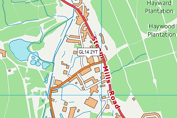 GL14 2YT map - OS VectorMap District (Ordnance Survey) GL14 2YT map - OS VectorMap District (Ordnance Survey)