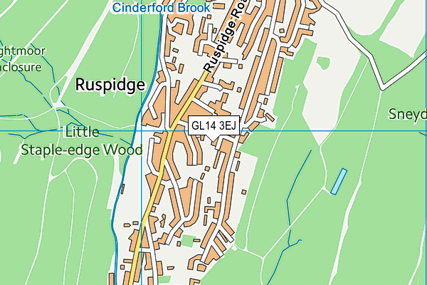 GL14 3EJ map - OS VectorMap District (Ordnance Survey) GL14 3EJ map - OS VectorMap District (Ordnance Survey)