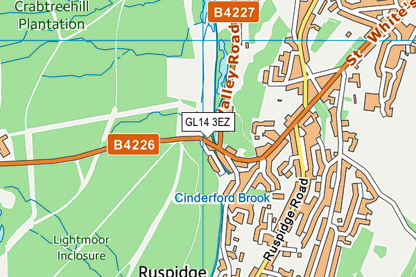 GL14 3EZ map - OS VectorMap District (Ordnance Survey) GL14 3EZ map - OS VectorMap District (Ordnance Survey)