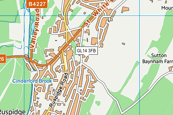 GL14 3FB map - OS VectorMap District (Ordnance Survey) GL14 3FB map - OS VectorMap District (Ordnance Survey)