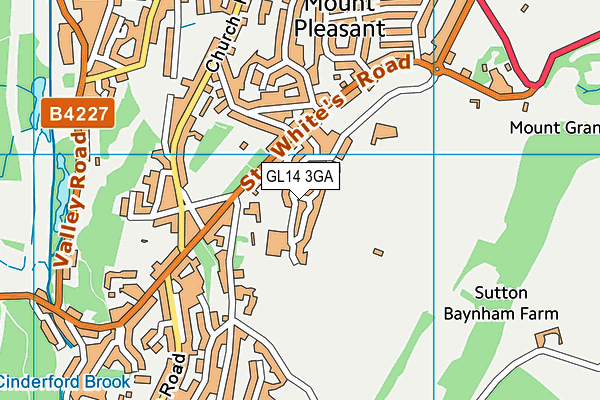 GL14 3GA map - OS VectorMap District (Ordnance Survey) GL14 3GA map - OS VectorMap District (Ordnance Survey)