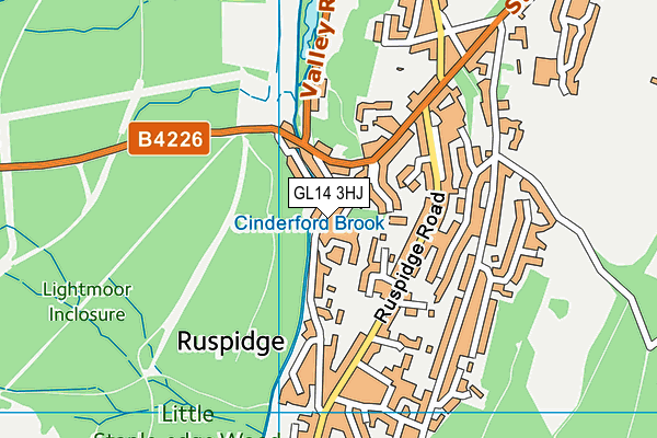 GL14 3HJ map - OS VectorMap District (Ordnance Survey) GL14 3HJ map - OS VectorMap District (Ordnance Survey)