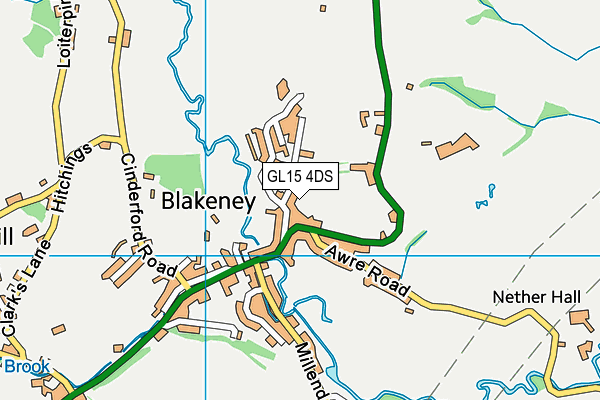 GL15 4DS map - OS VectorMap District (Ordnance Survey) GL15 4DS map - OS VectorMap District (Ordnance Survey)