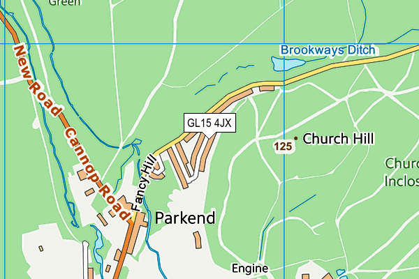 GL15 4JX map - OS VectorMap District (Ordnance Survey) GL15 4JX map - OS VectorMap District (Ordnance Survey)