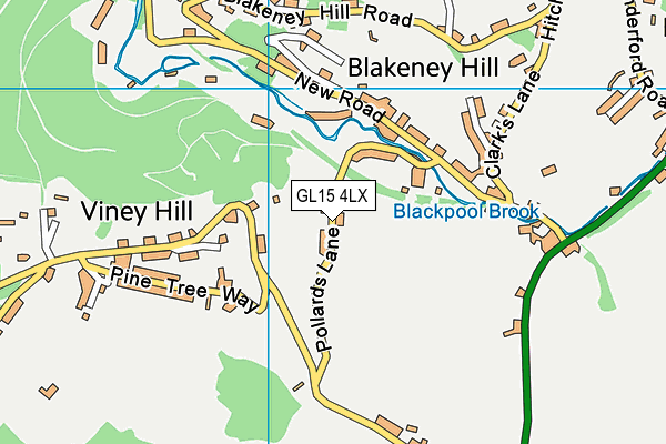 GL15 4LX map - OS VectorMap District (Ordnance Survey) GL15 4LX map - OS VectorMap District (Ordnance Survey)