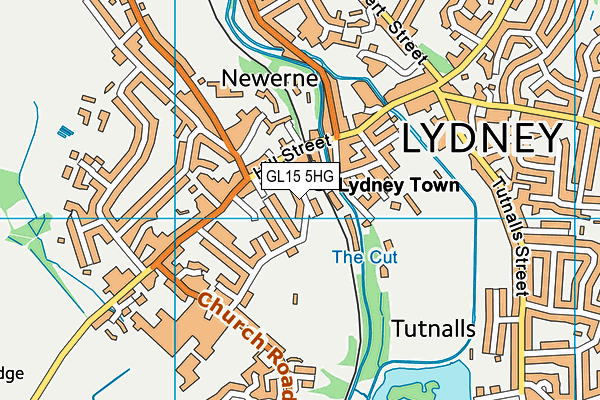 GL15 5HG map - OS VectorMap District (Ordnance Survey)