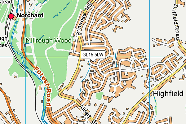 GL15 5LW map - OS VectorMap District (Ordnance Survey) GL15 5LW map - OS VectorMap District (Ordnance Survey)