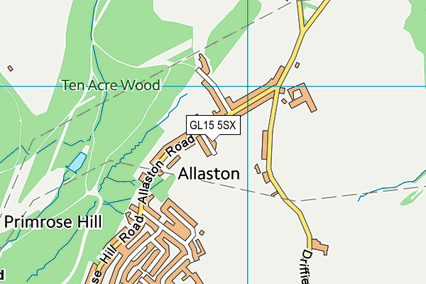 GL15 5SX map - OS VectorMap District (Ordnance Survey)