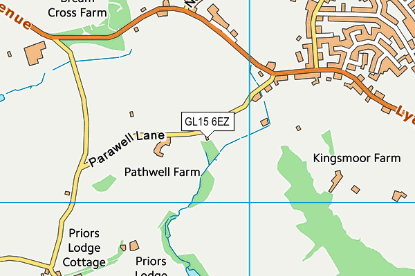 GL15 6EZ map - OS VectorMap District (Ordnance Survey) GL15 6EZ map - OS VectorMap District (Ordnance Survey)