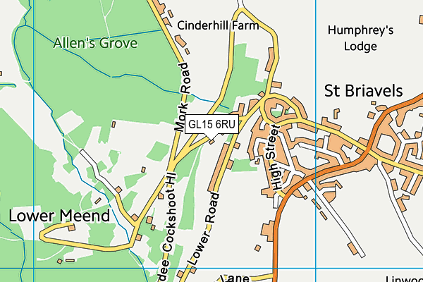 GL15 6RU map - OS VectorMap District (Ordnance Survey) GL15 6RU map - OS VectorMap District (Ordnance Survey)