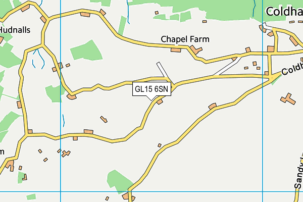 GL15 6SN map - OS VectorMap District (Ordnance Survey) GL15 6SN map - OS VectorMap District (Ordnance Survey)