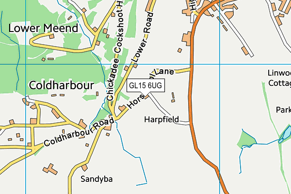 GL15 6UG map - OS VectorMap District (Ordnance Survey) GL15 6UG map - OS VectorMap District (Ordnance Survey)
