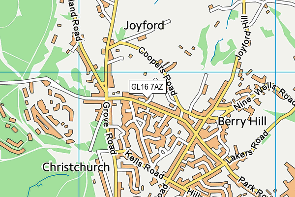 GL16 7AZ map - OS VectorMap District (Ordnance Survey)