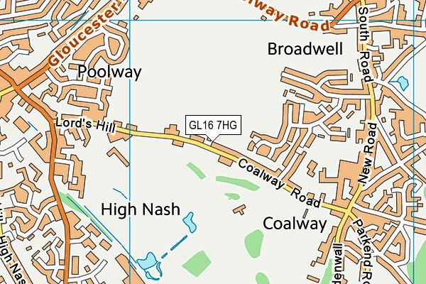 GL16 7HG map - OS VectorMap District (Ordnance Survey) GL16 7HG map - OS VectorMap District (Ordnance Survey)