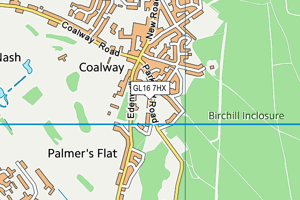 GL16 7HX map - OS VectorMap District (Ordnance Survey) GL16 7HX map - OS VectorMap District (Ordnance Survey)