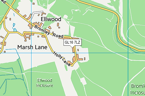 GL16 7LZ map - OS VectorMap District (Ordnance Survey) GL16 7LZ map - OS VectorMap District (Ordnance Survey)