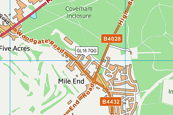 GL16 7QG map - OS VectorMap District (Ordnance Survey) GL16 7QG map - OS VectorMap District (Ordnance Survey)