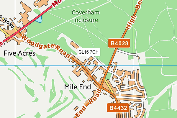 GL16 7QH map - OS VectorMap District (Ordnance Survey) GL16 7QH map - OS VectorMap District (Ordnance Survey)