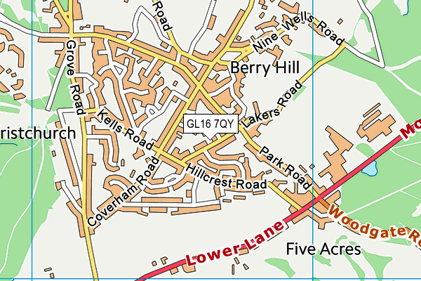 GL16 7QY map - OS VectorMap District (Ordnance Survey) GL16 7QY map - OS VectorMap District (Ordnance Survey)