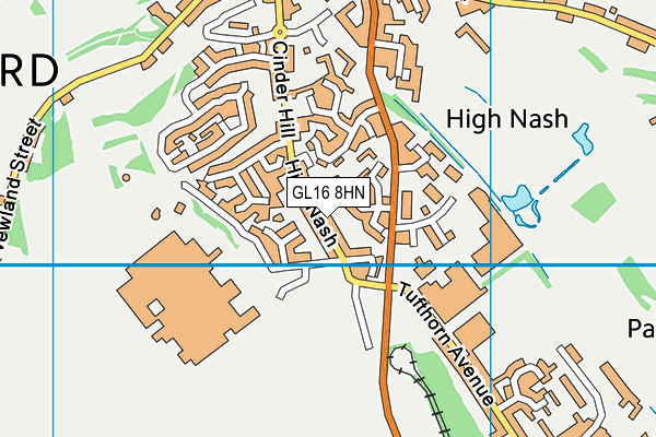 GL16 8HN map - OS VectorMap District (Ordnance Survey) GL16 8HN map - OS VectorMap District (Ordnance Survey)