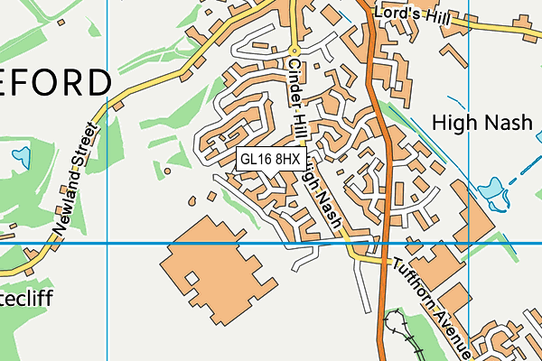 GL16 8HX map - OS VectorMap District (Ordnance Survey) GL16 8HX map - OS VectorMap District (Ordnance Survey)