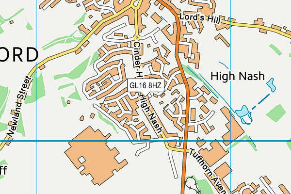 GL16 8HZ map - OS VectorMap District (Ordnance Survey) GL16 8HZ map - OS VectorMap District (Ordnance Survey)