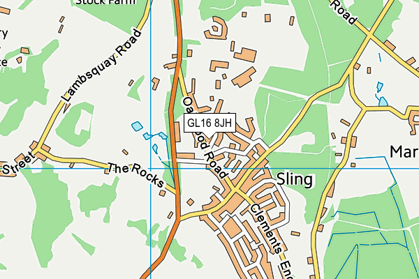 GL16 8JH map - OS VectorMap District (Ordnance Survey) GL16 8JH map - OS VectorMap District (Ordnance Survey)