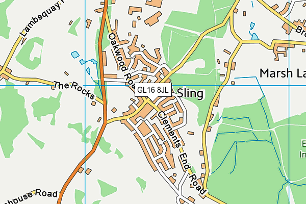 GL16 8JL map - OS VectorMap District (Ordnance Survey) GL16 8JL map - OS VectorMap District (Ordnance Survey)