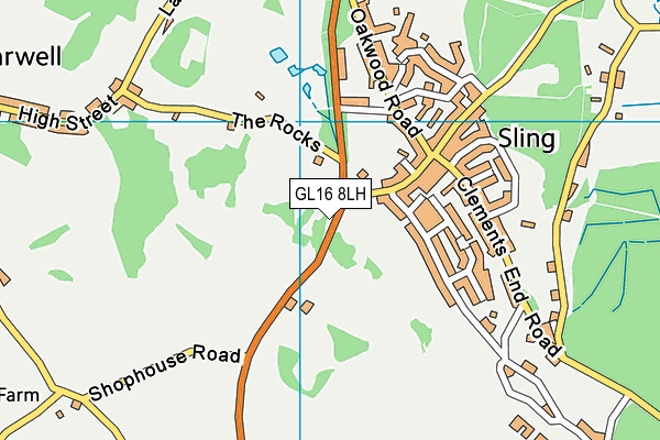 GL16 8LH map - OS VectorMap District (Ordnance Survey) GL16 8LH map - OS VectorMap District (Ordnance Survey)