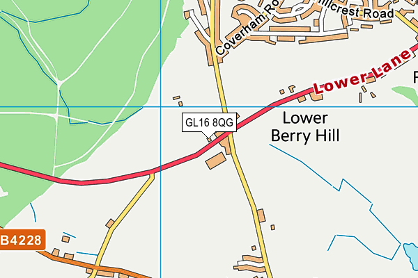 GL16 8QG map - OS VectorMap District (Ordnance Survey) GL16 8QG map - OS VectorMap District (Ordnance Survey)