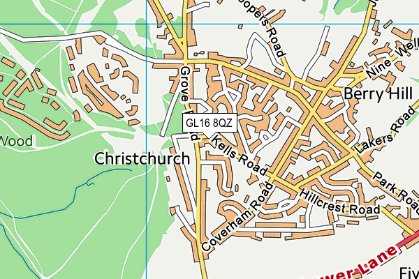 GL16 8QZ map - OS VectorMap District (Ordnance Survey) GL16 8QZ map - OS VectorMap District (Ordnance Survey)