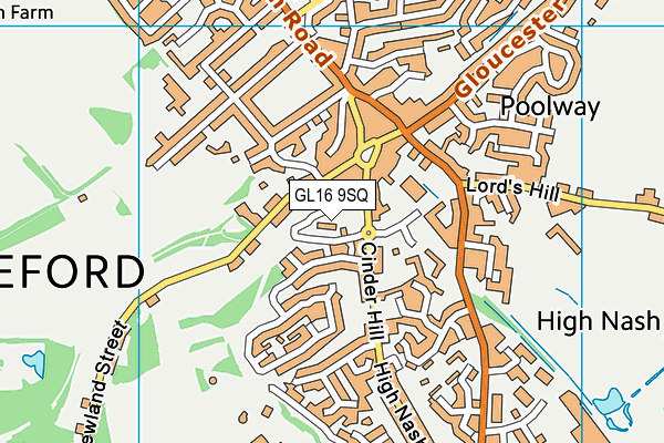 GL16 9SQ map - OS VectorMap District (Ordnance Survey) GL16 9SQ map - OS VectorMap District (Ordnance Survey)