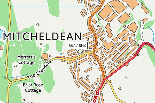 GL17 0HZ map - OS VectorMap District (Ordnance Survey)