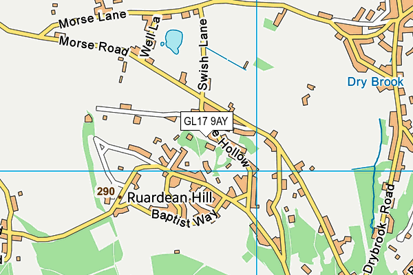 GL17 9AY map - OS VectorMap District (Ordnance Survey) GL17 9AY map - OS VectorMap District (Ordnance Survey)
