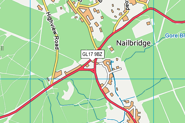GL17 9BZ map - OS VectorMap District (Ordnance Survey) GL17 9BZ map - OS VectorMap District (Ordnance Survey)