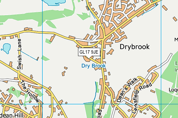 GL17 9JE map - OS VectorMap District (Ordnance Survey) GL17 9JE map - OS VectorMap District (Ordnance Survey)