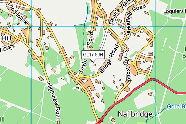 GL17 9JH map - OS VectorMap District (Ordnance Survey) GL17 9JH map - OS VectorMap District (Ordnance Survey)