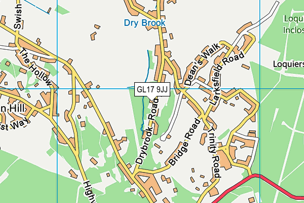 GL17 9JJ map - OS VectorMap District (Ordnance Survey) GL17 9JJ map - OS VectorMap District (Ordnance Survey)