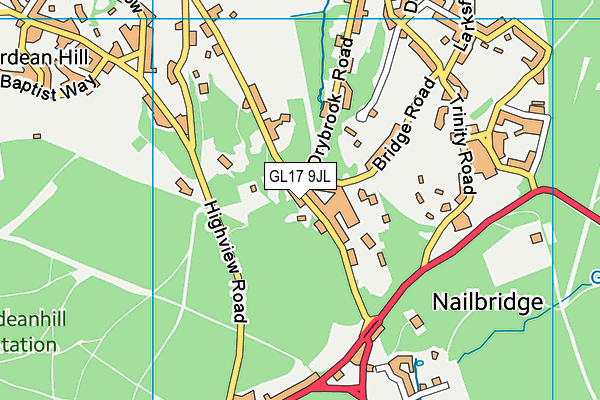 GL17 9JL map - OS VectorMap District (Ordnance Survey) GL17 9JL map - OS VectorMap District (Ordnance Survey)