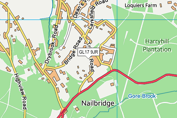 GL17 9JR map - OS VectorMap District (Ordnance Survey) GL17 9JR map - OS VectorMap District (Ordnance Survey)