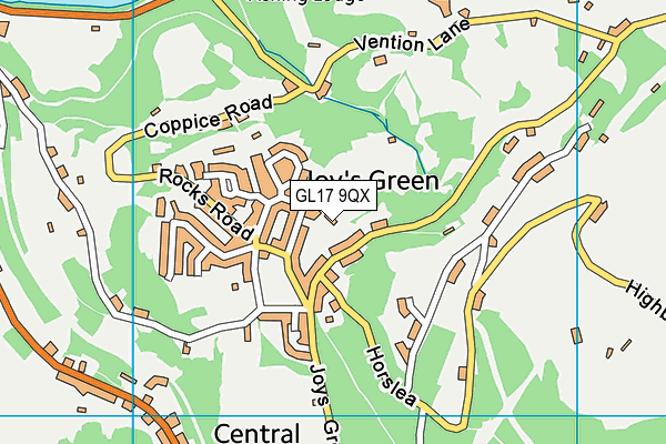GL17 9QX map - OS VectorMap District (Ordnance Survey) GL17 9QX map - OS VectorMap District (Ordnance Survey)