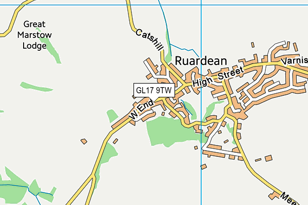 GL17 9TW map - OS VectorMap District (Ordnance Survey) GL17 9TW map - OS VectorMap District (Ordnance Survey)