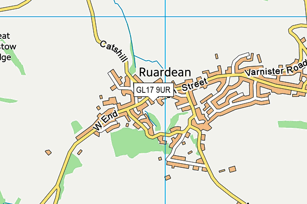 GL17 9UR map - OS VectorMap District (Ordnance Survey) GL17 9UR map - OS VectorMap District (Ordnance Survey)
